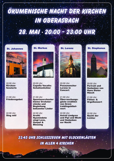 Plakat für die Nacht der Kirchen